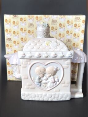 Precious Moments Teapot "Ice Cream" Vintage 1995 Porcelain Perfect Cond In Box